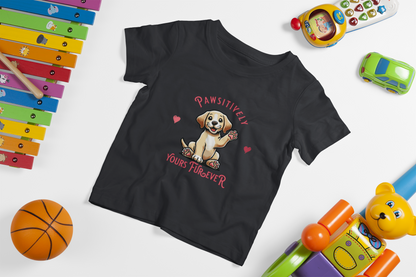 PAWSitively Yours FURever Golden Retriever Cartoon Youth Tee