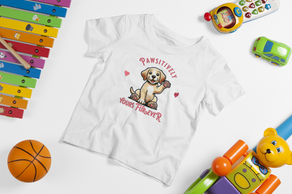 PAWSitively Yours FURever Golden Retriever Cartoon Youth Tee