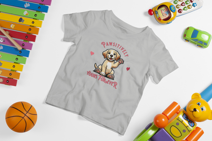 PAWSitively Yours FURever Golden Retriever Cartoon Youth Tee