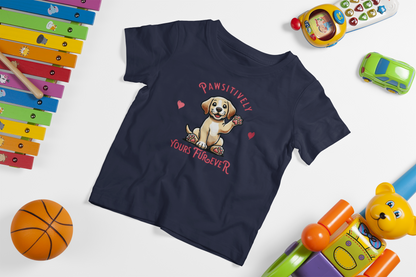 PAWSitively Yours FURever Golden Retriever Cartoon Youth Tee