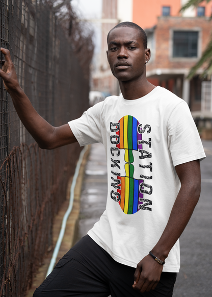 Rainbow Puzzle Pieces Unisex T-Shirt - LGBTQ+ Pride Docking Station